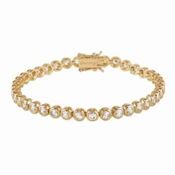 James Bezel Rivière Bracelet in Lab White Sapphire