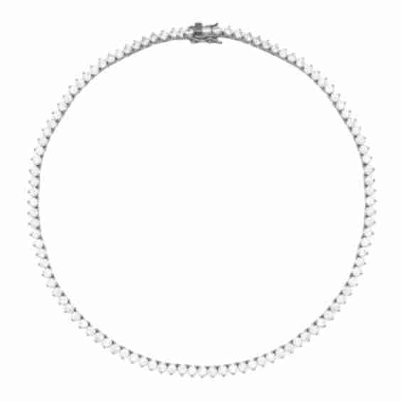 Bennington Rivière Necklace in Lab White Sapphire
