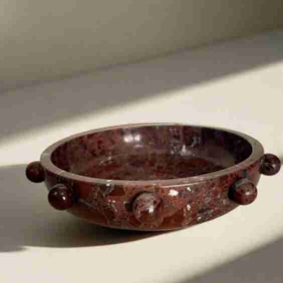 Red Marble Bowl