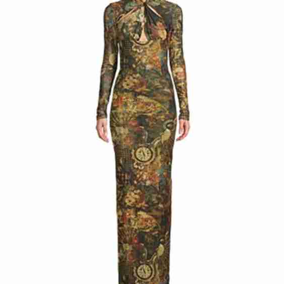 Micah Twisted Mock Neck Maxi Dress