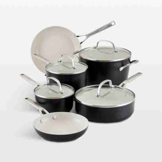 Hard Anodized Ceramic Non-Stick Cookware Set 10 Piece 