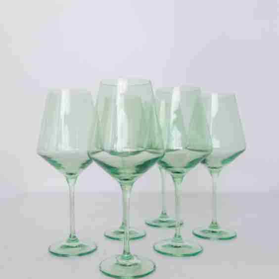 Colored Wine Stemware, Set of 6