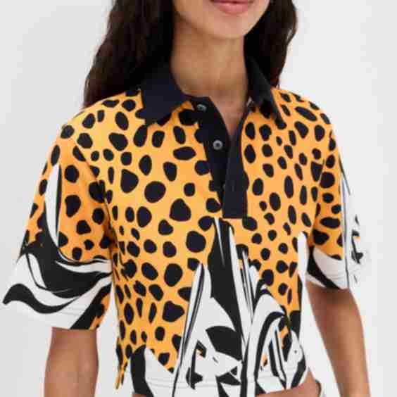 Cheetah Print Polo