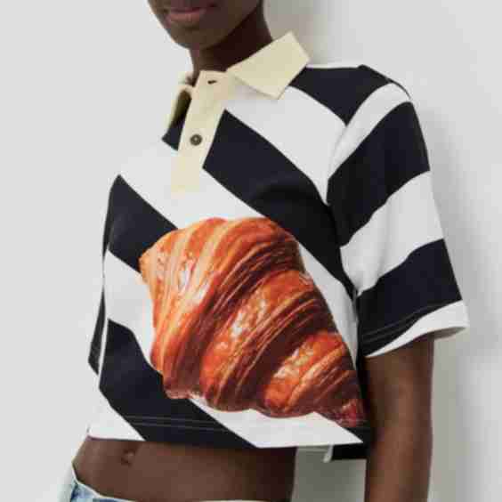 Stripe Croissant Polo
