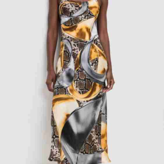 Python Rings Midi Slip Dress