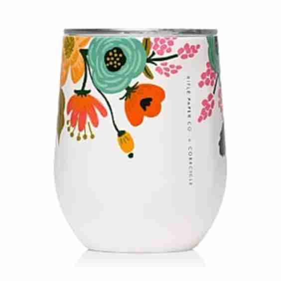 Corkcicle x Rifle Paper Co 12oz Floral Stemless Wine Tumbler