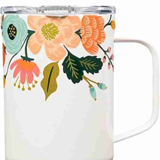 Corkcicle x Rifle Paper Co. Stainless Steel Triple-Insulated Floral Coffee Mug