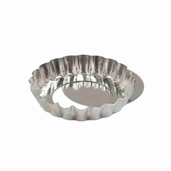 Tartelette Ronde Cannelée - Fer Blanc - Fond Mobile