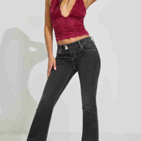 Low-Rise Flare Jeans