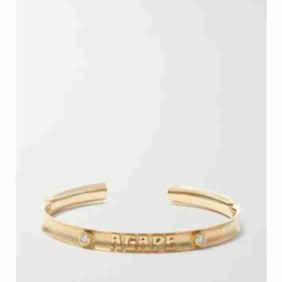Universal Love 14-Karat Gold Diamond Cuff