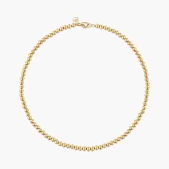 Mini Golden Squash Blossom Bead Necklace