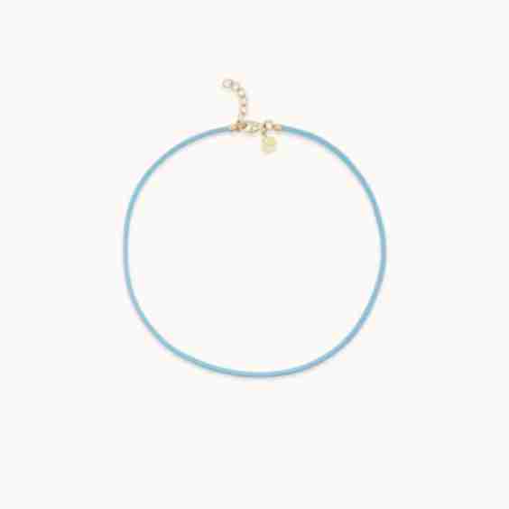 Blue Leather Cord