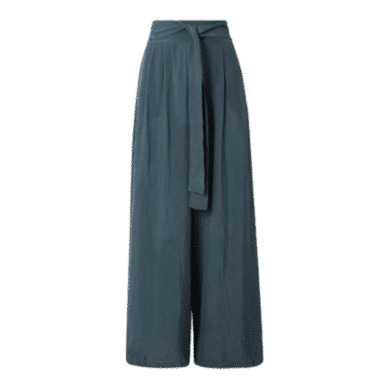 Etna Belted Crinkled Woven Wide-Leg Pants
