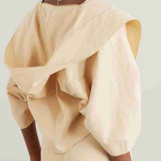 Mira cropped layered hemp-blend jacket