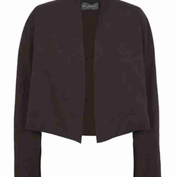 Linen-Wool Cropped Rodeo Jacket