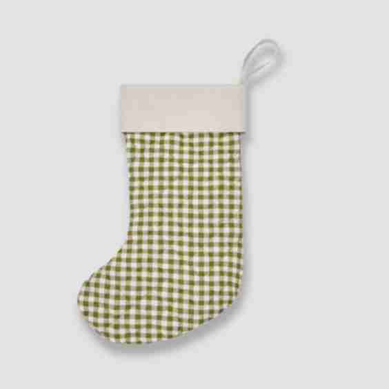 Gingham Christmas Stocking