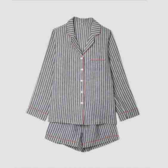 Linen Pajama Shorts Set