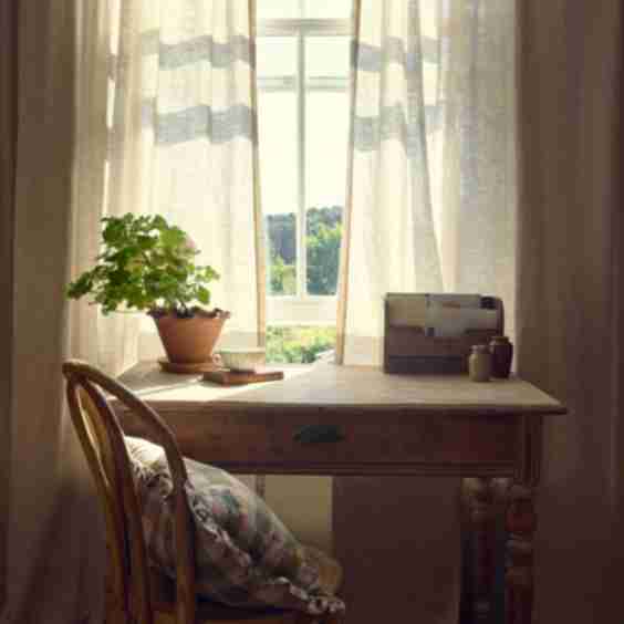 Linen Blend Curtain Pair