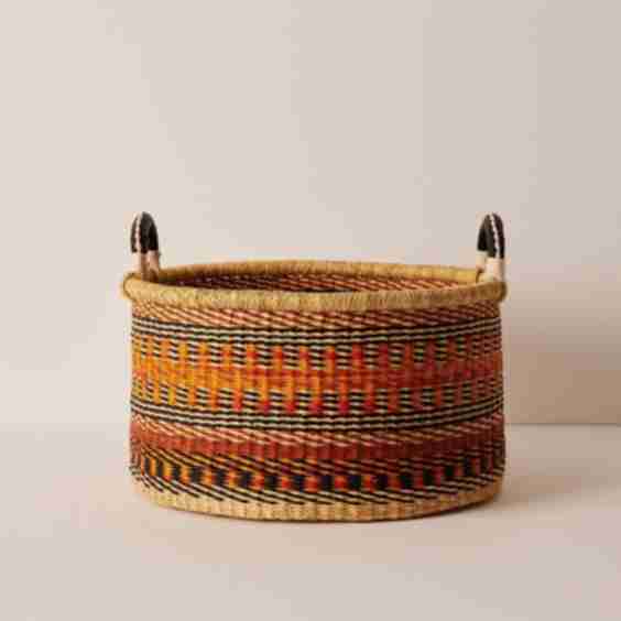 Medium Woven Short Basket