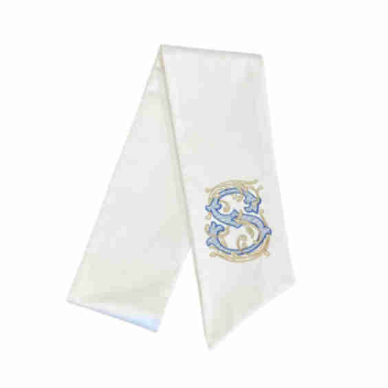 Monogrammed Wreath Sash
