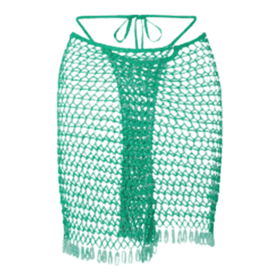 Sato Beaded Fringed Crochet-Knit Coverup