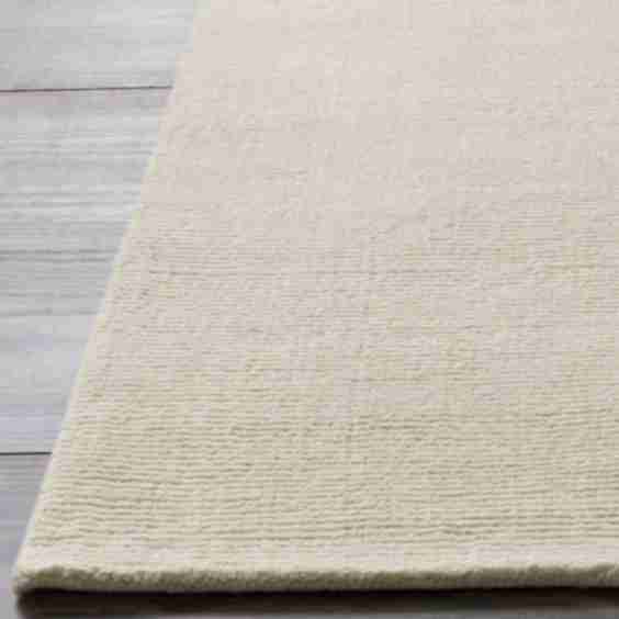 Mystique Solid Cream Wool Handmade Area Rug