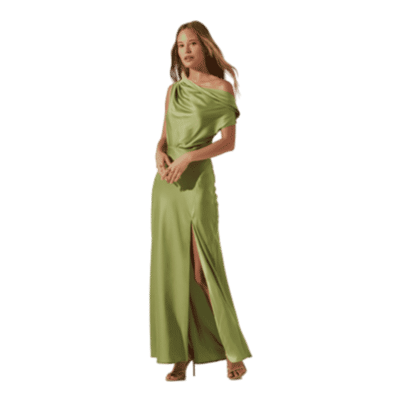 Monroe Satin Off Shoulder Maxi Dress