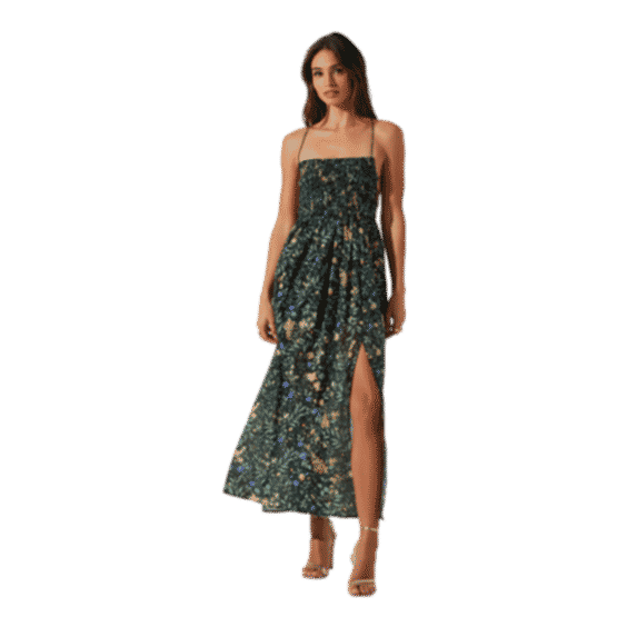 Stasia Floral Smocked Midi Dress