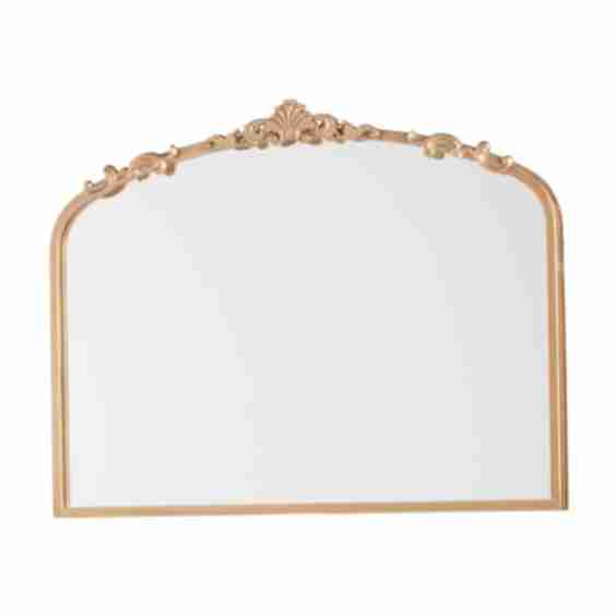 22x30 Scroll Shell Mantle Mirror