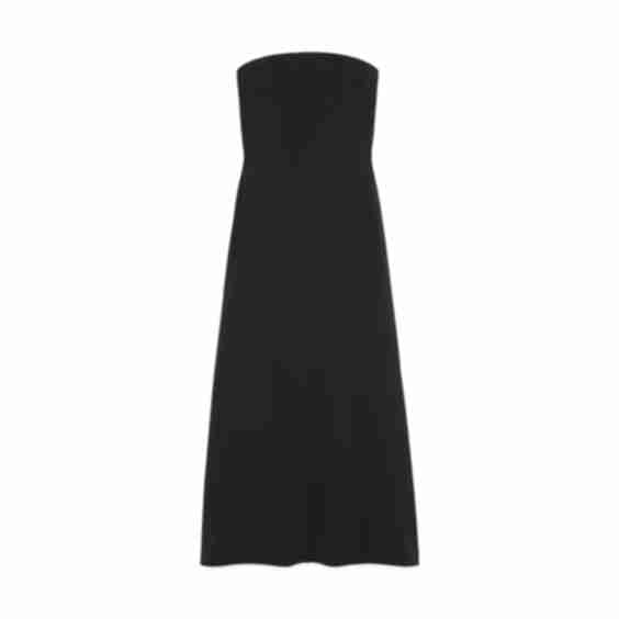 Blaise Strapless Crepe Midi Dress