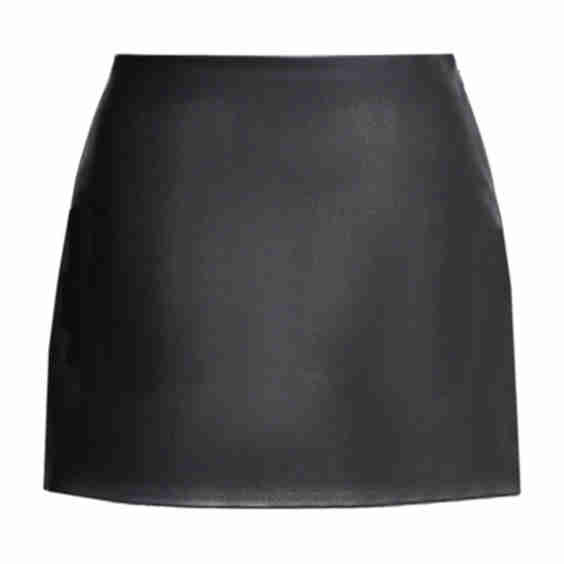 Shiloh Plongé Leather Miniskirt
