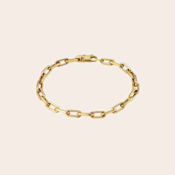 14k Gold Extra Large Open Link Chain Bracelet