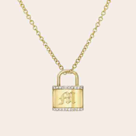 Diamond Lock Necklace