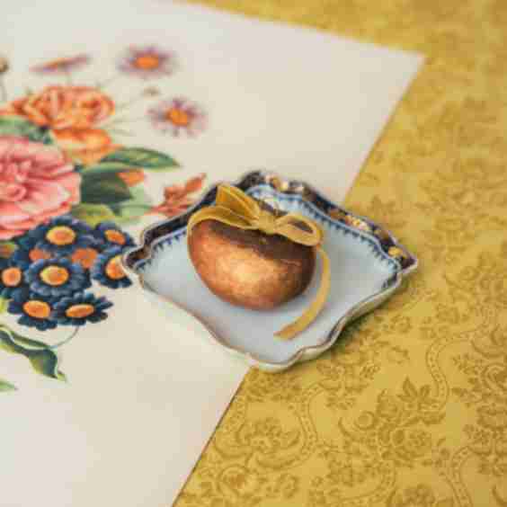 Persimmon Gilded Fruit Ornament