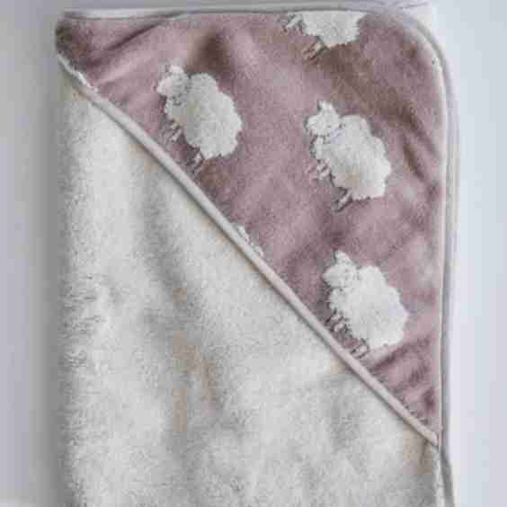 Sweet Sheep Jacquard Hooded Towel