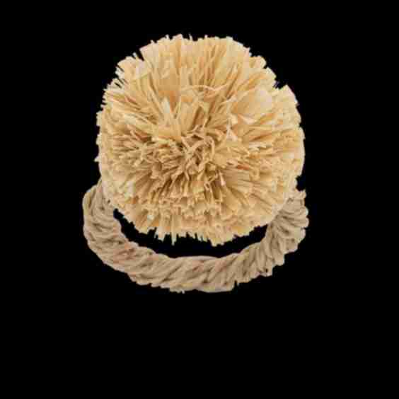 Straw Pom Pom Napkin Rings