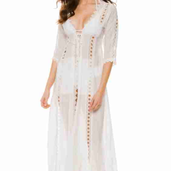 Crochet Long Cover Kimono