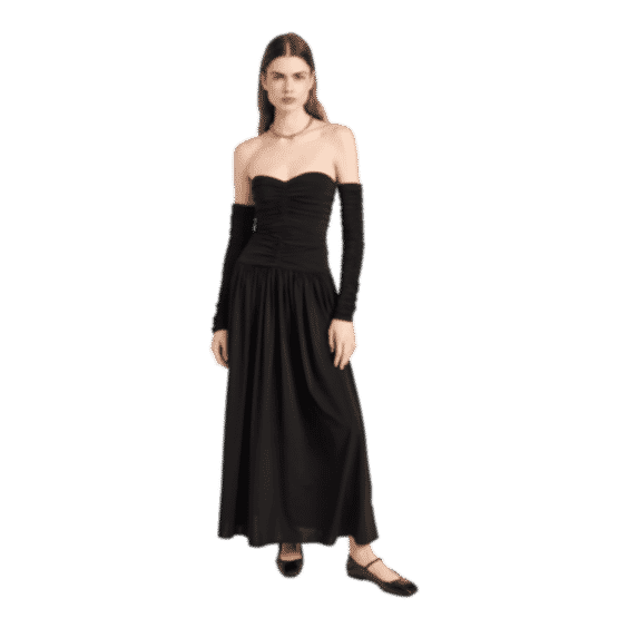 Ruched Strapless Dress