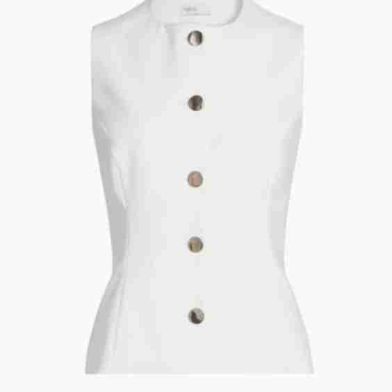 Cady Sleeveless Button-Front Top