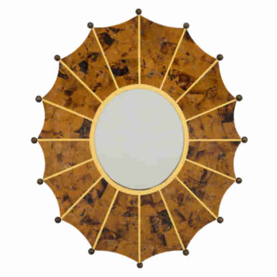 Oval Maitland Smith Penshell Mirror