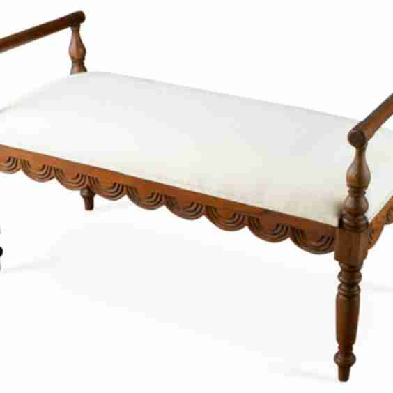 Callie 44" Scallop-Edge Accent Bench