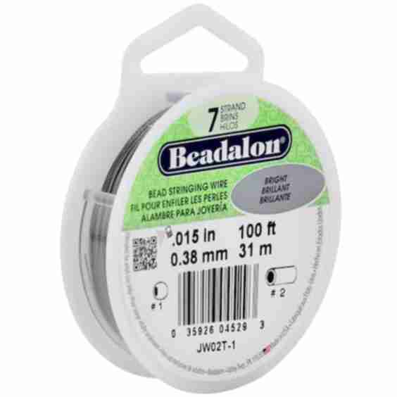7 Strand Bright Bead Stringing Wire, 0.15", 100 ft.