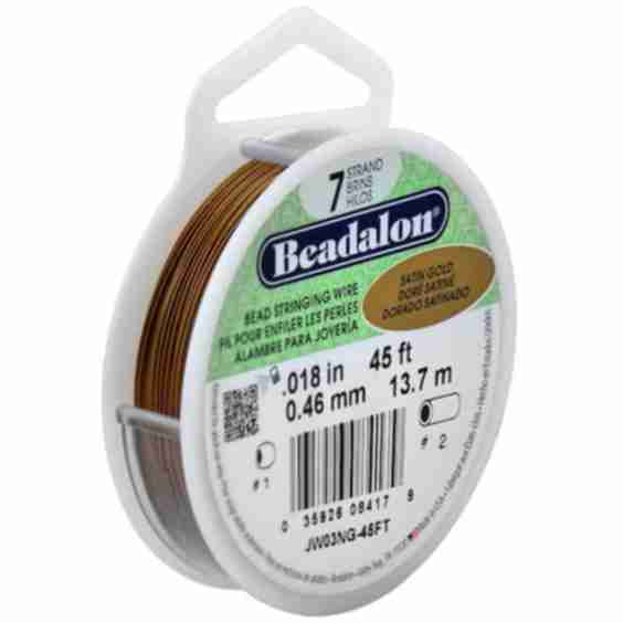 7 Strand Satin Gold Bead Stringing Wire
