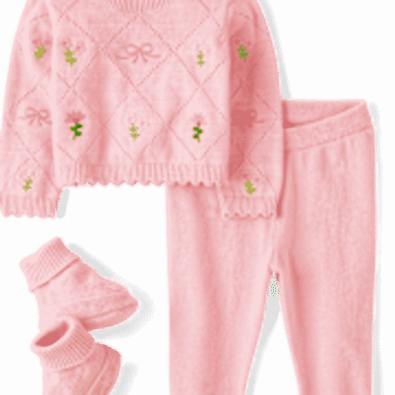 Baby Girls Embroidered Sweater 3 Piece Outfit Set Homegrown