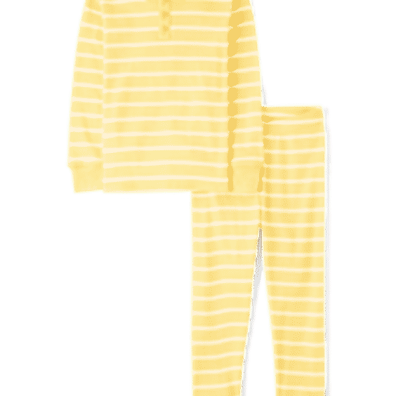 Kids Striped Snug Fit Cotton Pajamas