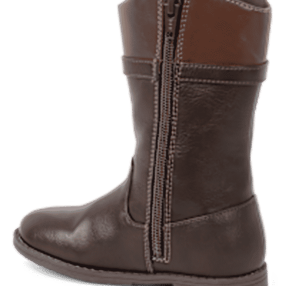 Contrast Buckle Tall Boots