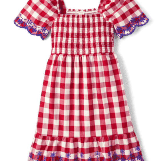 Gingham Ruffle Dress  American Cutie