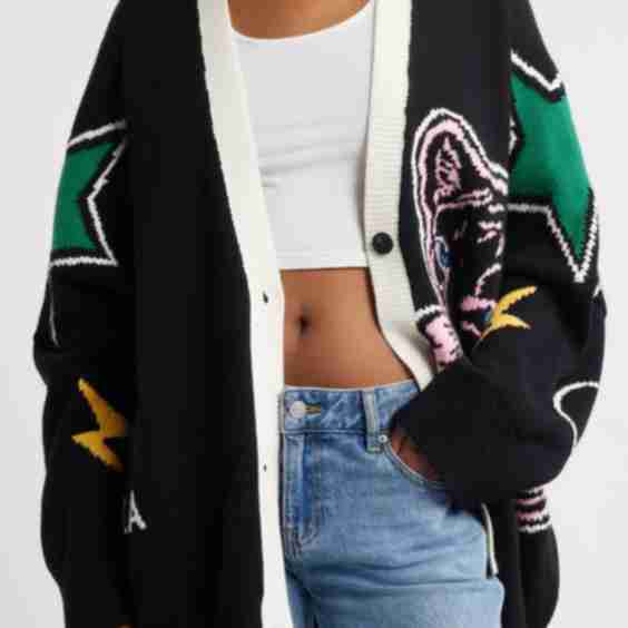 Karma Panther Oversize Cardigan