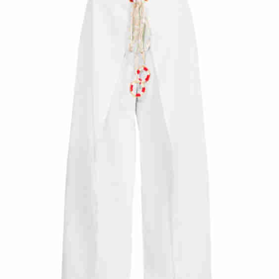 Bouee Stretch Cotton Wide Leg Pants