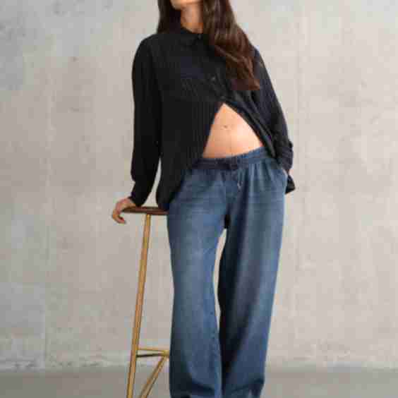 Under Bump Wide Leg Maternity Jeans